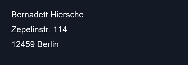 Name und Anschrift von Bernadett Hiersche